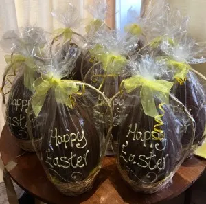 eggs in baskets